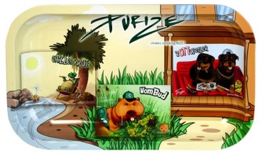 PURIZE Dreh-Tablett Rolling Tray klein "Stigga Zoo" ca. 27x16x1cm